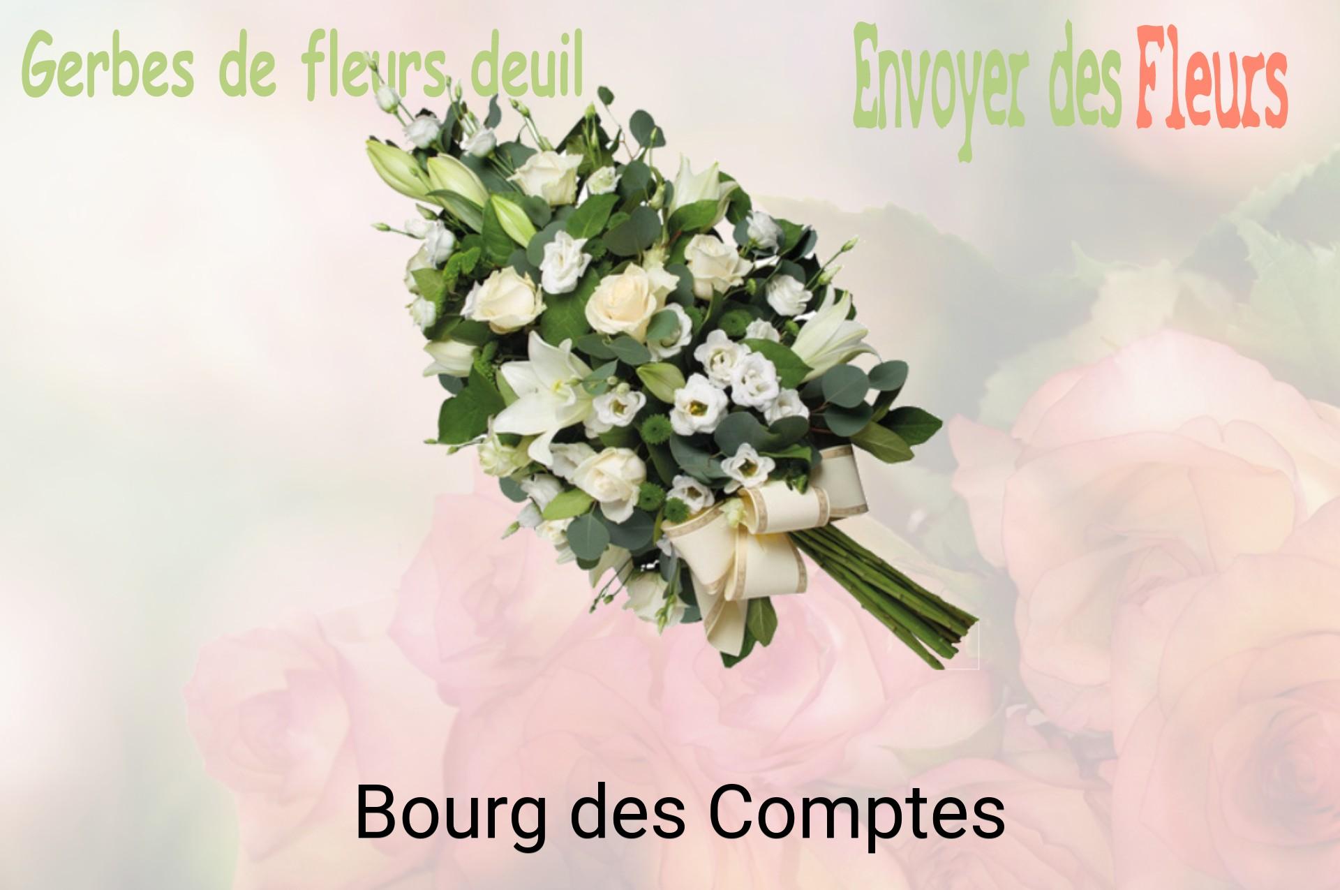 Gerbe de fleurs de deuil livrée à Bourg-des-Comptes